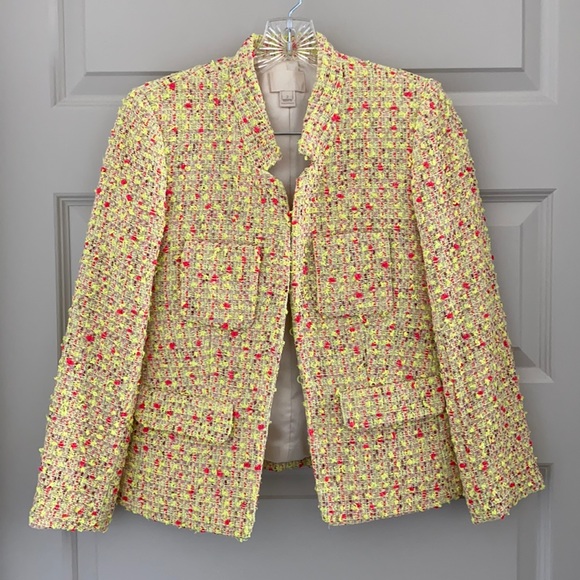 J. Crew Jackets & Blazers - J Crew neon tweed blazer jacket